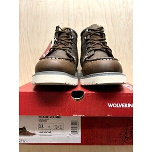 Wolverine Trade Wedge 6" Waterproof Soft Toe Work Boots US Mens 11 Brown Leather